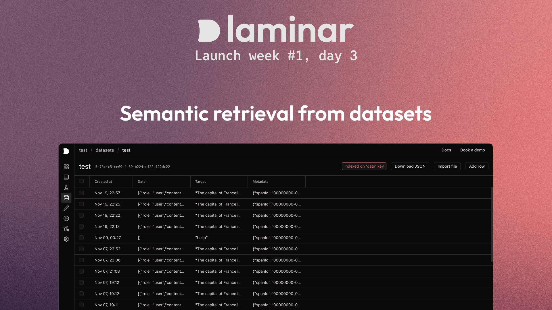 Launch Week #1, Day 3: Semantic Retrieval